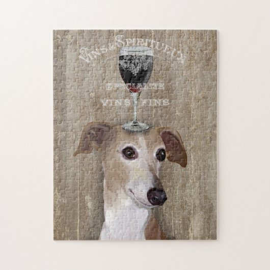Dog Au Vin Greyhound Legpuzzel (Verticaal)