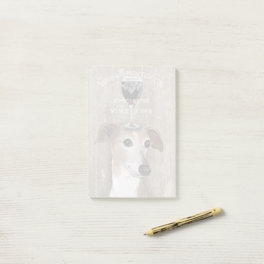 Dog Au Vin Greyhound Post-it® Notes (Op bureau)