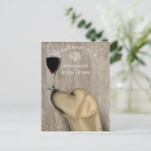 Dog Au Vin Yellow Labrador Briefkaart (Staand voorkant)