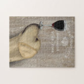 Dog Au Vin Yellow Labrador Legpuzzel (Horizontaal)