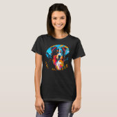 Dog Australian Shepherd Mountain T-shirt (Voorkant volledig)