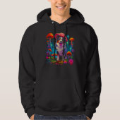 Dog Australian Shepherd Psychedelic Mushroom Hoodie (Voorkant)