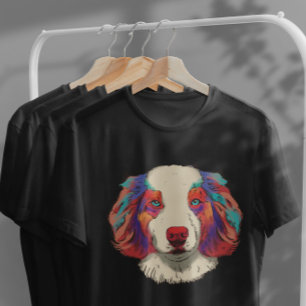 Dog Australian Shepherd Realistic T-shirt
