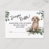 Dog baby shower Diaper Raffle Informatiekaartje (Voorkant)