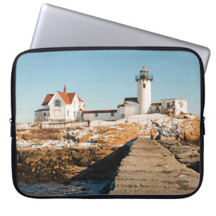 Dog Bar Lighthouse langs de oceaankust Laptop Sleeve