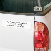 Dog Bark op Strangers Humor Bumpersticker (Op Truck)