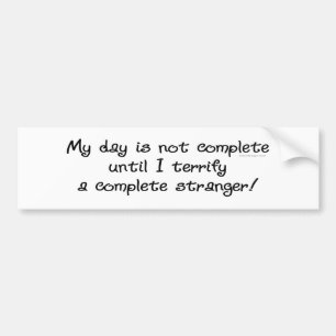 Dog Bark op Strangers Humor Bumpersticker