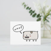 Dog Barking Briefkaart (Staand voorkant)