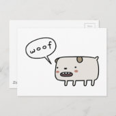 Dog Barking Briefkaart (Voorkant / Achterkant)