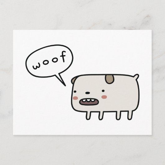 Dog Barking Briefkaart (Voorkant)