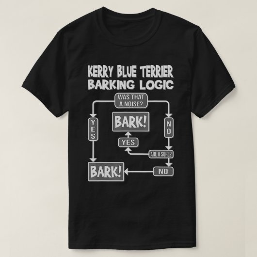 Dog Barking Logic, grappig hondencadeau, Funny Ker T-shirt (Design voorkant)