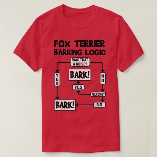 Dog Barking Logic, grappig hondencadeau, grappig v T-shirt (Design voorkant)