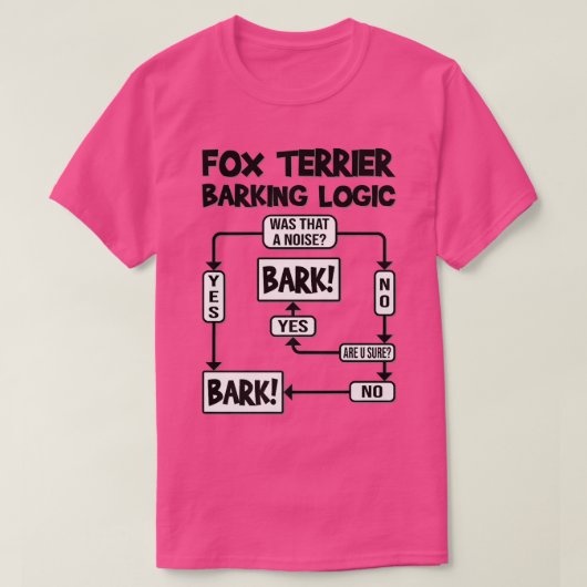 Dog Barking Logic, grappig hondencadeau, grappig v T-shirt (Design voorkant)