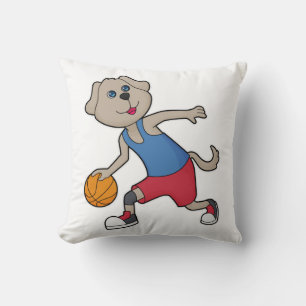 Dog Basketball speler Basketball Kussen
