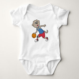 Dog Basketball speler Basketball Romper