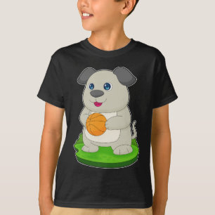 Dog Basketball speler Basketball T-shirt
