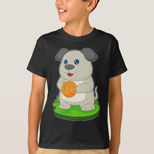 Dog Basketball speler Basketball T-shirt (Voorkant)