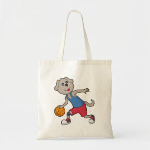 Dog Basketball speler Basketball Tote Bag