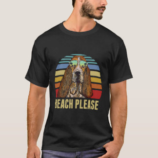 Dog Basset Hound Beach Please Basset Hound Dog Fun T-shirt