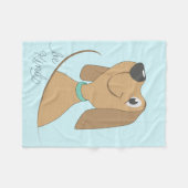 Dog-Be-type Fleece Blanket Deken (Voorkant (Horizontaal))