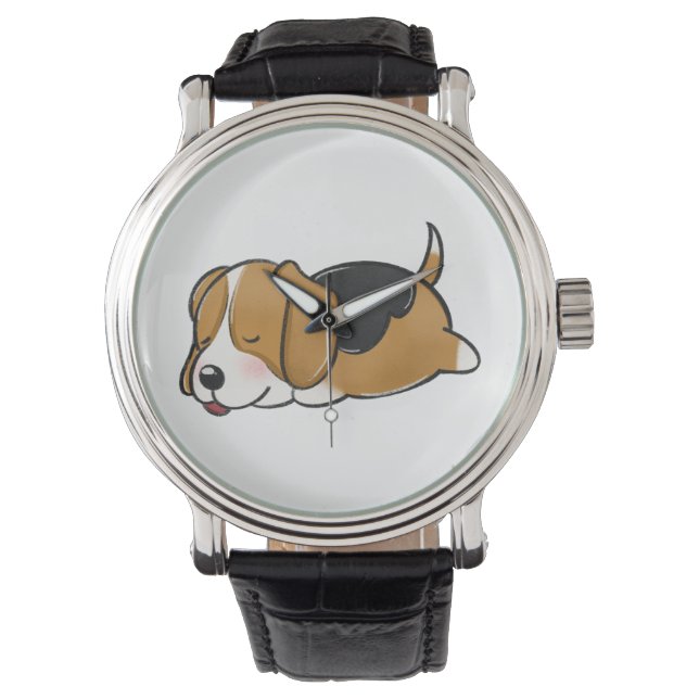 Dog, Beagle, Nature Horloge (Voorkant)