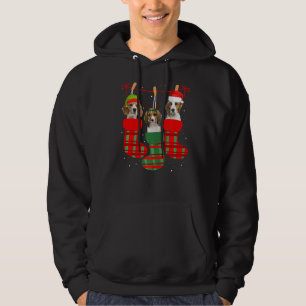 Dog Beagle Sokken voor kerstmis met Pajama Pet Pup Hoodie