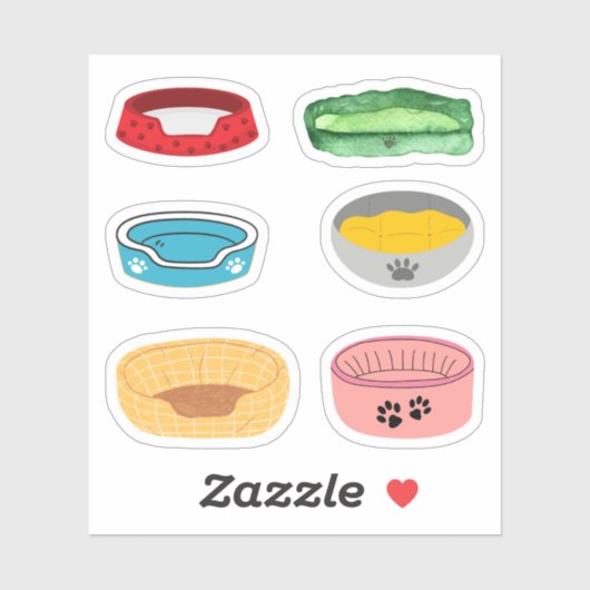 Dog Bed Stickers (Vel)