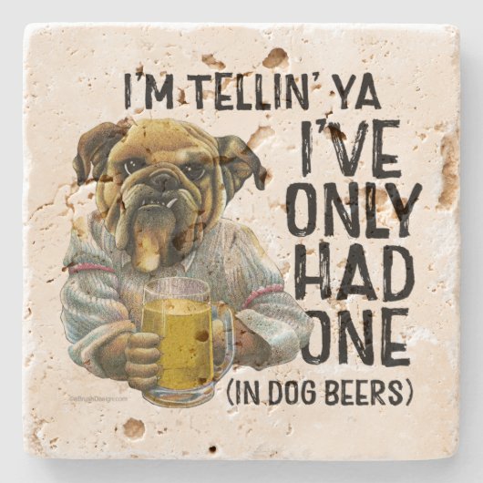 Dog Beers Stenen Onderzetter (Voorkant)