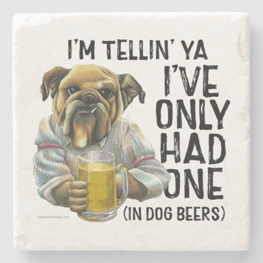 Dog Beers Stenen Onderzetter (Voorkant)
