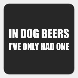 Dog Beers Vierkante Sticker
