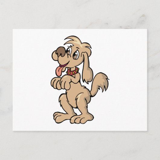 Dog Begging Briefkaart (Voorkant)