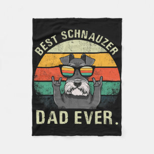 Dog Best Schnauzer Pap Oost Shirt Fathers Fleece Deken