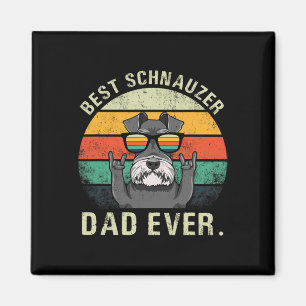 Dog Best Schnauzer Pap Oost Shirt Fathers Magneet