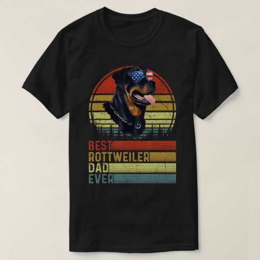 Dog Beste Rottweiler Pap Ooit Pu T-shirt (Design voorkant)