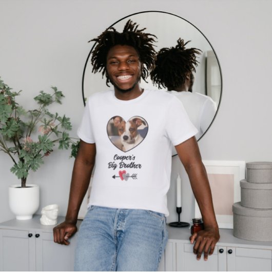 Dog big brother personalized foto & text T-Shirt