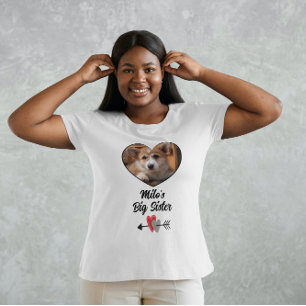 Dog big zus foto gepersonaliseerd t-shirt