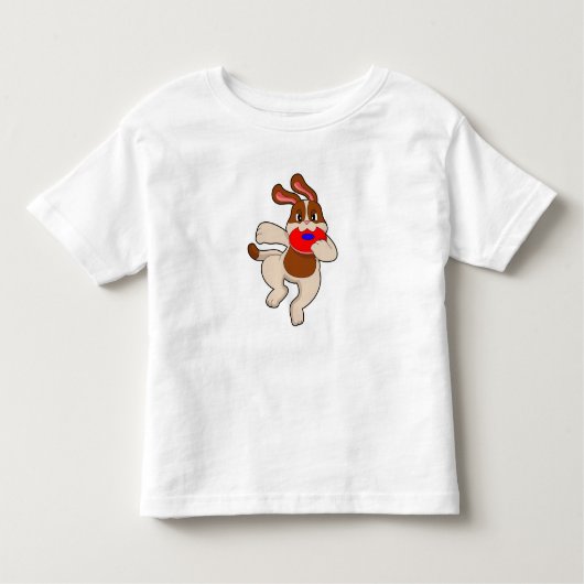 Dog bij afspelen kinder shirts (Voorkant)