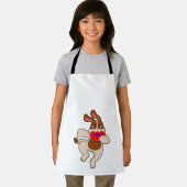 Dog bij afspelen schort (Insitu)