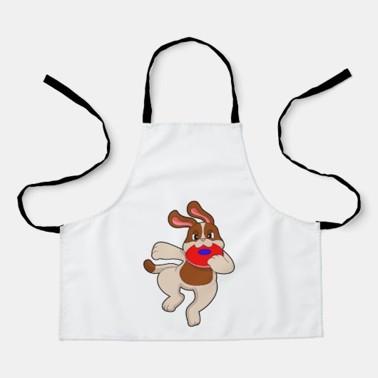 Dog bij afspelen schort (Voorkant)