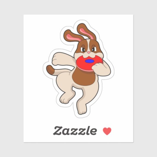 Dog bij afspelen sticker (Vel)