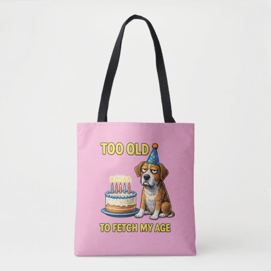 Dog Birthday Cake Funny Quote Tote Bag (Devant)