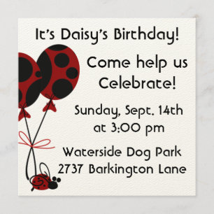 Dog Birthday Invites Kaart