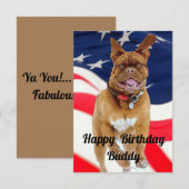 Dog Birthday-kaart Aankondiging (Voorkant / Achterkant)