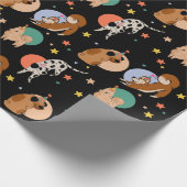 Dog Birthday Party Cadeaupapier (Hoek)