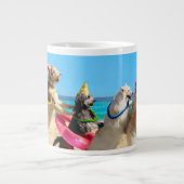 Dog Birthday Party Conga Line Extra Grote Beker (Voorkant)