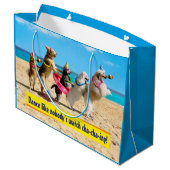 Dog Birthday Party Conga Line Groot Cadeauzakje (Achterkant Gekanteld)