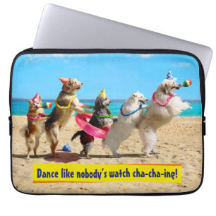 Dog Birthday Party Conga Line Laptop Sleeve