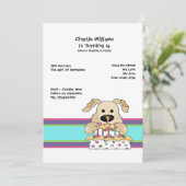 Dog Birthday Party Kaart (Staand voorkant)