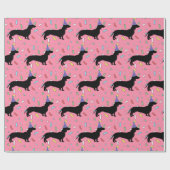 Dog Birthday Party Wrapping Paper Cadeaupapier (Vlak)