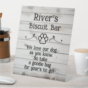 Dog Biscuit Bar Pedestal Sign Reclamebord Met Voetstuk